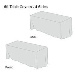 6ft Full Table Throws - 4 Sides