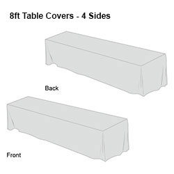 8ft Full Table Throws - 4 Sides