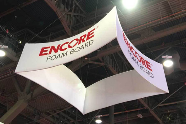 Curved Square Overhead Hanging Banner
